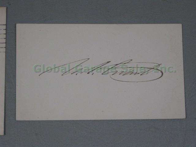 Ulysses S Grant Signed Card Autograph Signature Civil War General 18th President 1