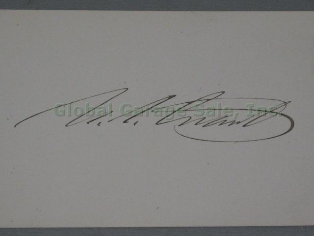 Ulysses S Grant Signed Card Autograph Signature Civil War General 18th President 2