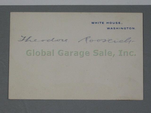 Rare Theodore Teddy Roosevelt Signed White House Card Signature Autograph +FDCs 1