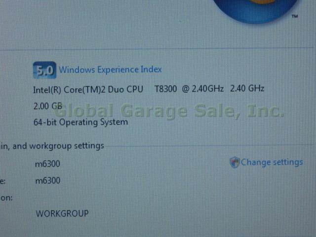 Dell Precision M6300 17" Core 2 Duo 2.4GHz 2GB 300GB HDD Laptop Vista Business + 2