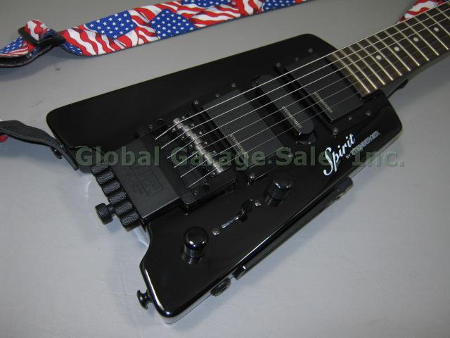Black Steinberger Spirit GT-Pro Deluxe Headless Electric Guitar W/ Soft Gig Bag+ 1