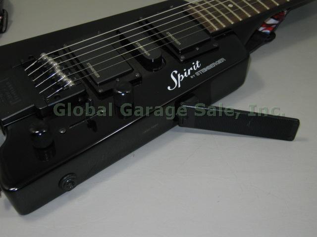 Black Steinberger Spirit GT-Pro Deluxe Headless Electric Guitar W/ Soft Gig Bag+ 2