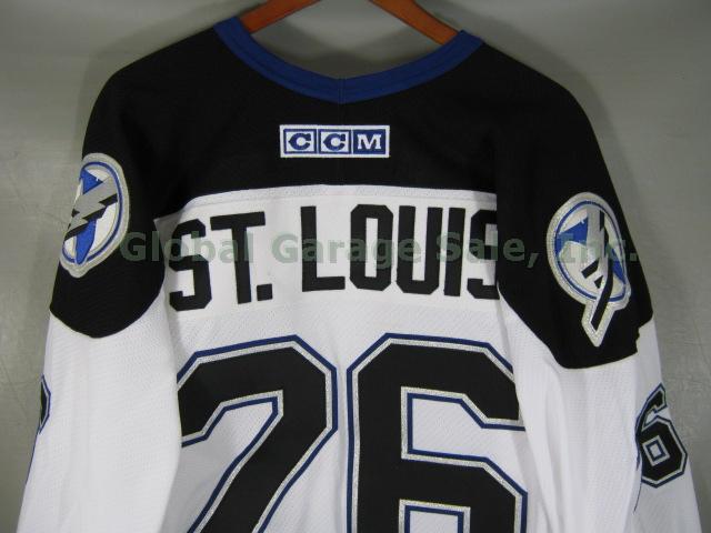 2004 Hand Signed Martin St Louis Tampa Bay Lightning Jersey MVP Stanley Cup Year 1