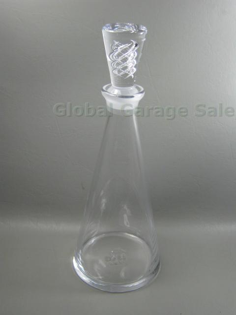 New Unused Simon Pearce Stratton Wine Glass Decanter W/ Stopper #1402 Signed NR!