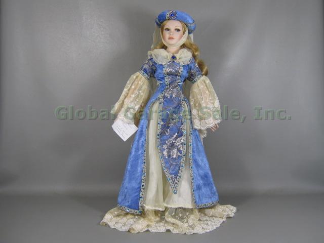 Rare Vtg 1993 Mundia 25" Dame Margot French Porcelain Cloth Doll Limoge France
