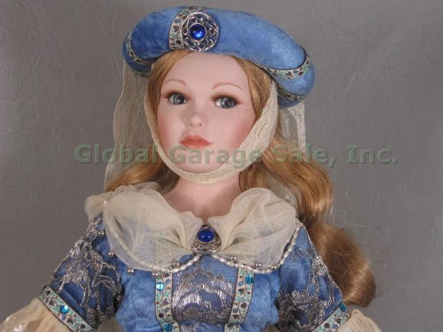 Rare Vtg 1993 Mundia 25" Dame Margot French Porcelain Cloth Doll Limoge France 1