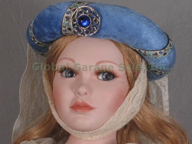 Rare Vtg 1993 Mundia 25" Dame Margot French Porcelain Cloth Doll Limoge France 2
