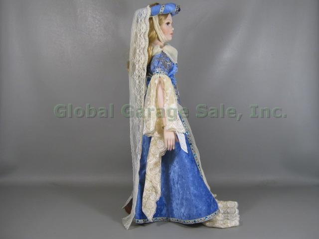 Rare Vtg 1993 Mundia 25" Dame Margot French Porcelain Cloth Doll Limoge France 11