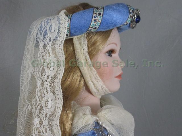 Rare Vtg 1993 Mundia 25" Dame Margot French Porcelain Cloth Doll Limoge France 12