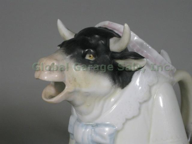 Antique Schafer & Vater German Porcelain Figural Cow Creamer Pitcher Germany NR! 5