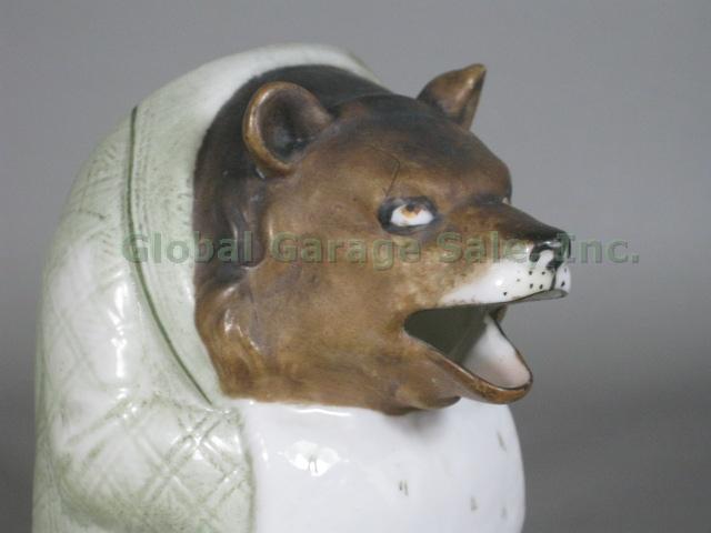 Antique Schafer & Vater German Porcelain Figural Bear Creamer Pitcher Germany NR 4