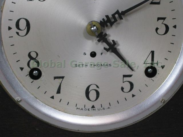 Vtg Antique Seth Thomas 8 Day Mantle Mantel Clock Sentinel #3 Movement 89 Works! 3