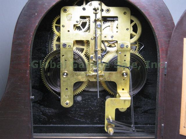 Vtg Antique Seth Thomas 8 Day Mantle Mantel Clock Sentinel #3 Movement 89 Works! 9