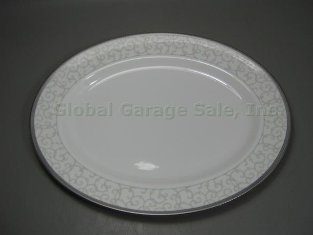 New Wedgwood Celestial Platinum Bone China Oval Serving Platter Dish 15-5/8" NR! 1