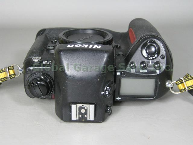 Nikon F5 35mm SLR Film Camera Body Sunpak 222 Flash HS-9 HS-10 Lens Hood Bundle 5