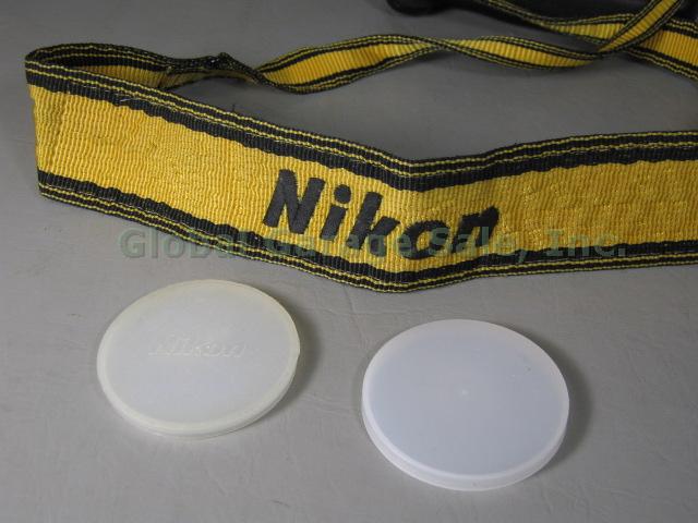 Nikon F5 35mm SLR Film Camera Body Sunpak 222 Flash HS-9 HS-10 Lens Hood Bundle 11