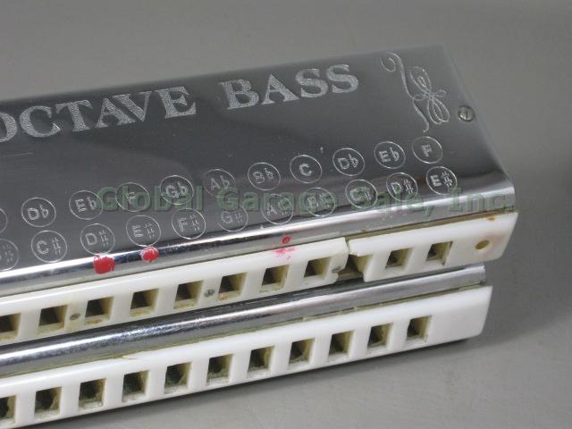 Huang Octave Bass Harmonica HH-123 Parts Or Repair Original Case NO RESERVE! 2