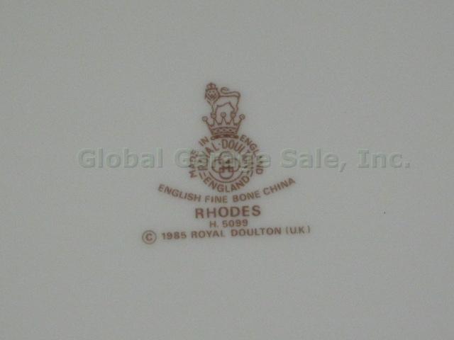 9 New Unused Royal Doulton Rhodes Fine Bone China Dinner Plates Set Lot H 5099 3