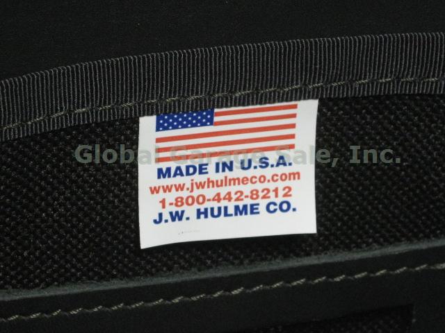 JW Hulme Black Leather Shoulder Messenger Bag Portfolio Briefcase Near Mint! NR! 6
