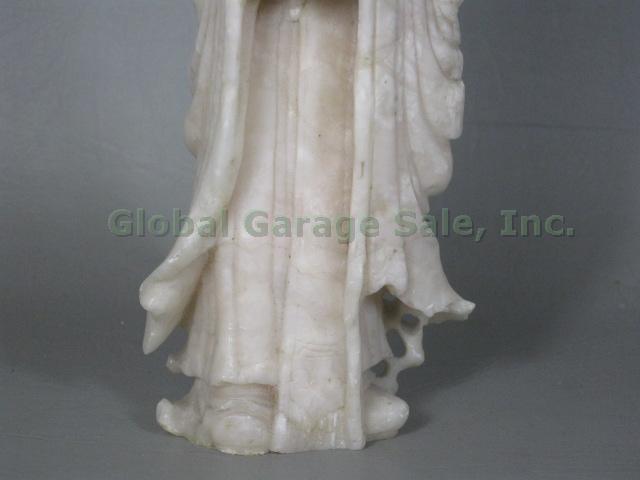 3 Vtg Carved Chinese Asian Soapstone Stone Figures Figurines Buddha 5"-11.5" NR! 6