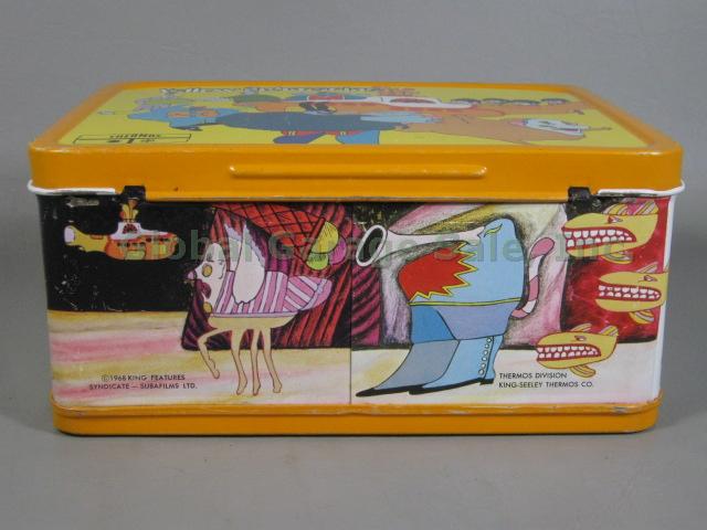 Vintage 1968 Beatles Yellow Submarine King Lunchbox Excellent Condition! NO RES! 5
