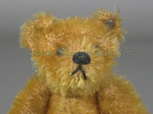 Antique 5.5" Steiff Gold Mohair Jointed Bear Old Metal Ear Tag + Vtg Lamb Lamby 2