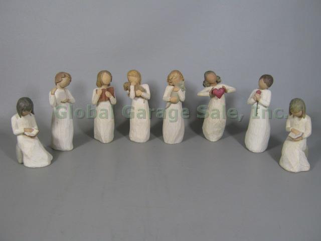 8 Willow Tree Figurines Lot Wisdom With Affection Love Of Learning Loving Amgel