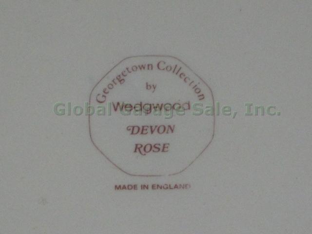 6 NEW Wedgwood Devon Rose 10" Floral Dinner Plates Set Georgetown Collection NR! 5