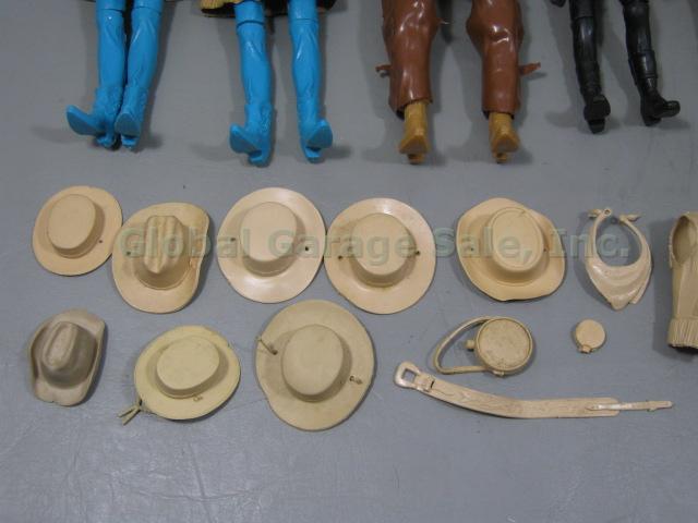 7 Vtg Marx Johnny West Figure Lot Geronimo Apache Indian Jane Jay + Accessories 3