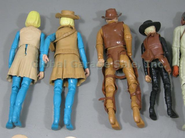 7 Vtg Marx Johnny West Figure Lot Geronimo Apache Indian Jane Jay + Accessories 5