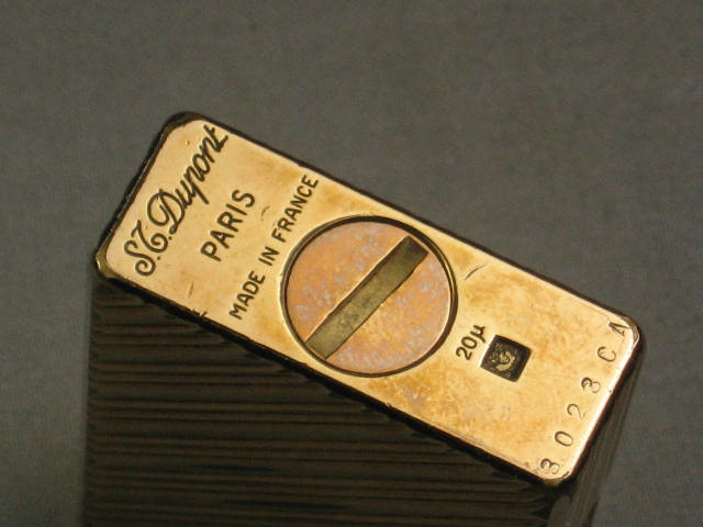 Vintage Original S.T. Dupont Gold Cigarette Lighter 20u 5