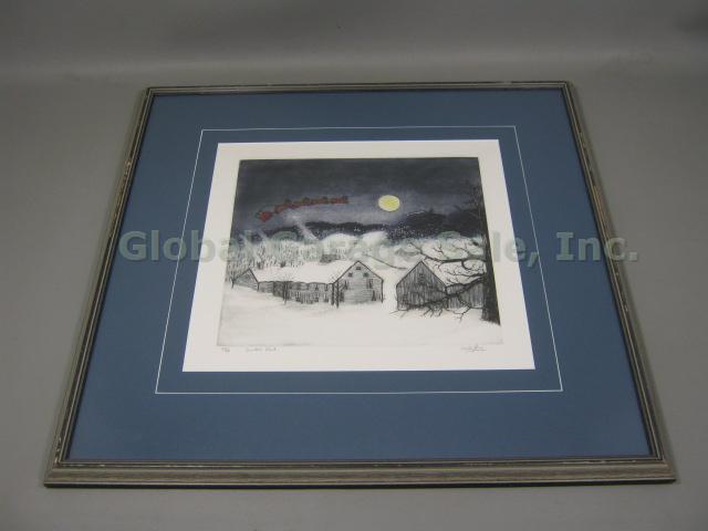 Will Moses Signed Numbered S/N Ltd Ed Etching Santa