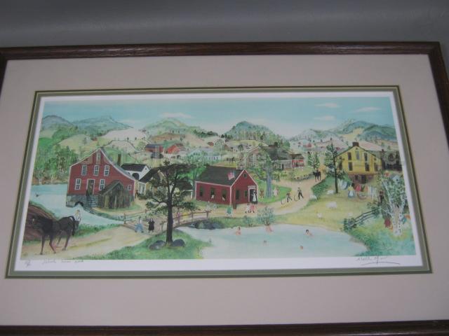 Will Moses Signed Numbered S/N Print School House Pond 323/500 Matted Framed NR! 1