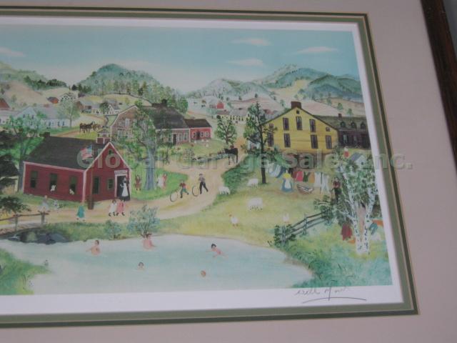 Will Moses Signed Numbered S/N Print School House Pond 323/500 Matted Framed NR! 3