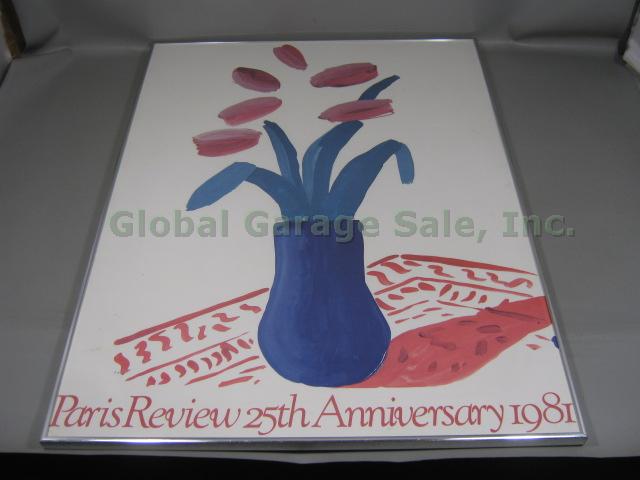 David Hockney Flower Study Lithograph Poster Paris Review 25th Anniversary 1981