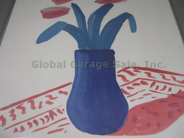 David Hockney Flower Study Lithograph Poster Paris Review 25th Anniversary 1981 3