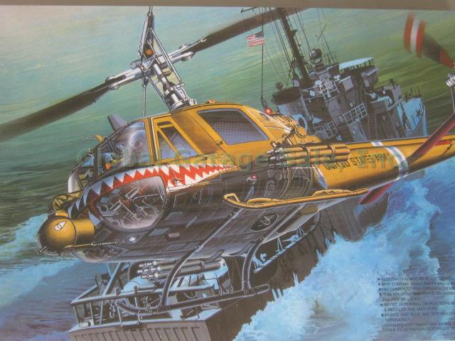 NIB Sealed MRC Huey UH-1C "Frog" US Army 1/35 Helicopter Model Kit w/4 Figures 1