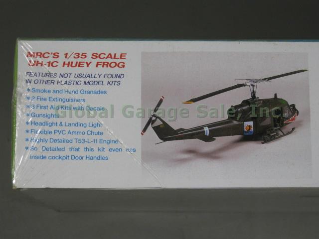 NIB Sealed MRC Huey UH-1C "Frog" US Army 1/35 Helicopter Model Kit w/4 Figures 4