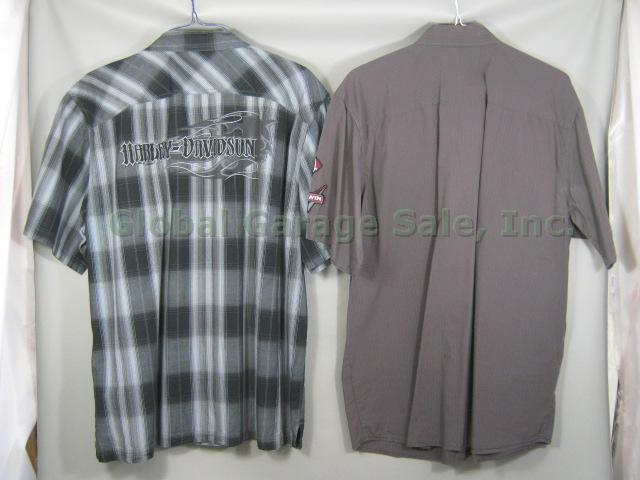 4 Mens Harley Davidson Striped Plaid Shirts XL 96445 96459 96477 11VM 96773 10VM 2