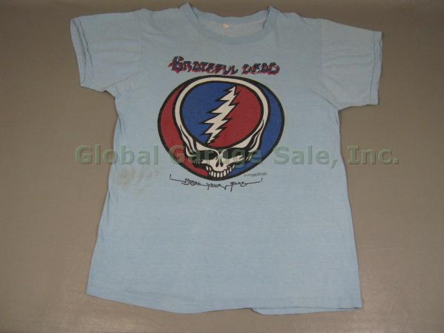 RARE Vtg 1976 Grateful Dead Steal Your Face T-Shirt Winterland Owsley 70s Tee NR