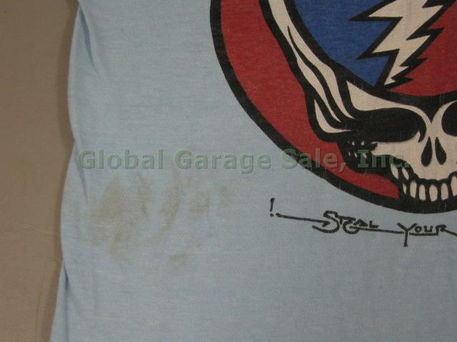 RARE Vtg 1976 Grateful Dead Steal Your Face T-Shirt Winterland Owsley 70s Tee NR 4