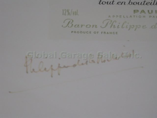 Rare Hans Erni Signed Print 1987 Chateau Mouton-Rothschild Wine Bottle Label NR! 3