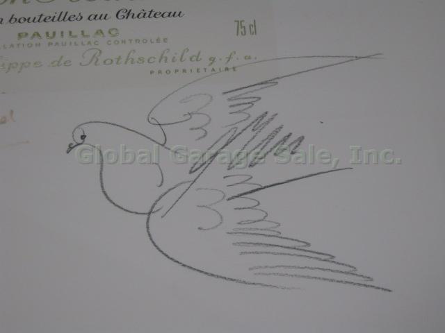 Rare Hans Erni Signed Print 1987 Chateau Mouton-Rothschild Wine Bottle Label NR! 4