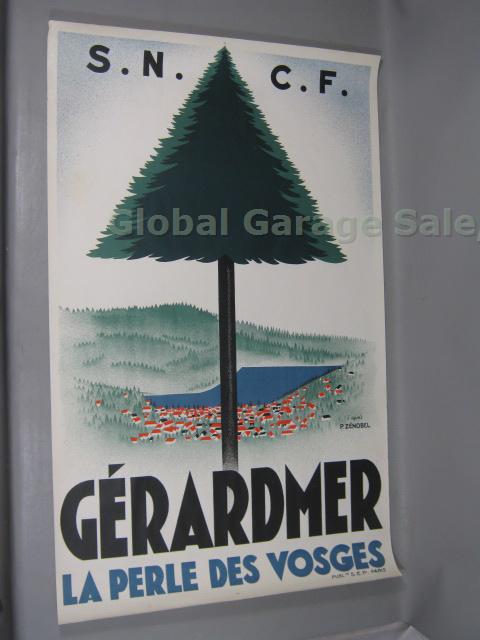 Vtg 1959 SNCF Gerardmer La Perle Des Vosges Hotel Travel Railway France Poster