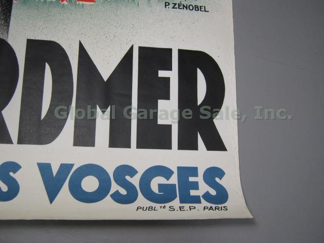 Vtg 1959 SNCF Gerardmer La Perle Des Vosges Hotel Travel Railway France Poster 5