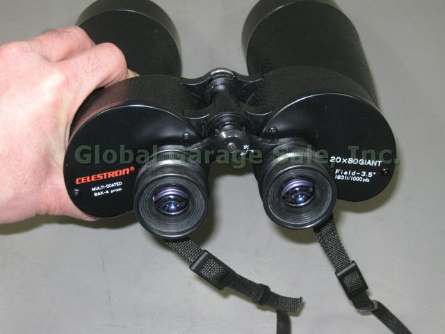 Celestron 20x80 Giant Binoculars Bushnell 16-1001 Tripod Adaptor + Op/Tech Strap 3
