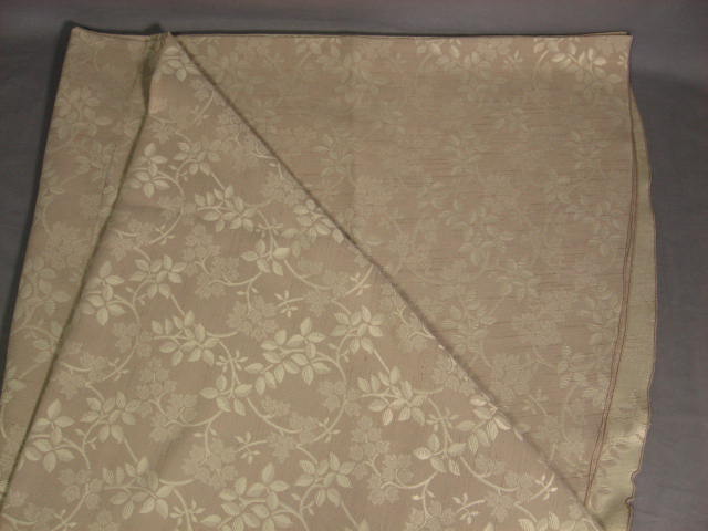 12 Tan 120" Round Floral Tablecloth Wedding Linens Lot 2