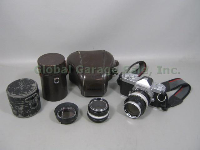 Nikon Nikkormat Nikomat FTN Nikkor-P Auto 1:2.5 105mm H 1:2 50mm Lens 50/2 Hood+
