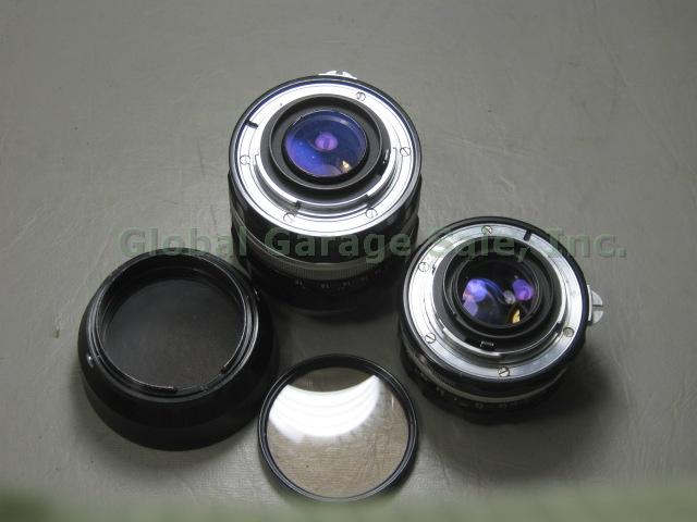 Nikon Nikkormat Nikomat FTN Nikkor-P Auto 1:2.5 105mm H 1:2 50mm Lens 50/2 Hood+ 7