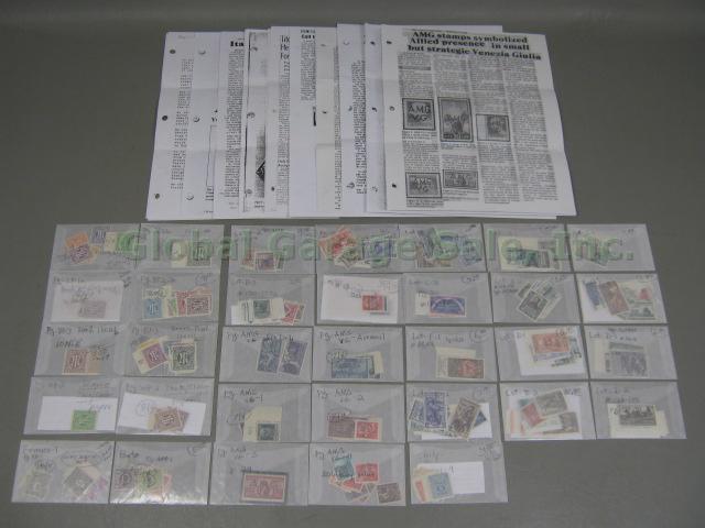 120+ Vtg Allied Military Government AMG Stamp Lot Collection Italy Germany + NR!